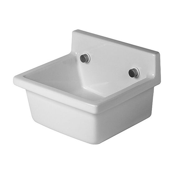 Duravit Starck 3 Ausgussbecken 480 mm, Weiß Hochglanz, Rechteckig, ohne HLB/Überlauf
