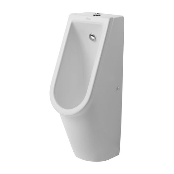 Duravit Starck 3 Urinal 300x245x700mm Weiß HG WonderGliss, Rimless, Verdrängung, ohne Fliege, verdeckter Abgang, waagerecht