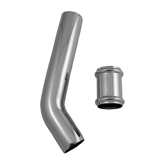 Duravit Ablaufbogen mit Doppelmuffe, Durchmesser Zulauf und Ablauf 32mm, Chrom