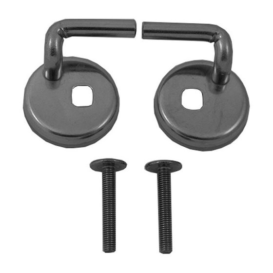 Duravit Scharnier-Set für WC-Sitz ohne Absenkautomatik, Edelstahl, 0061091000