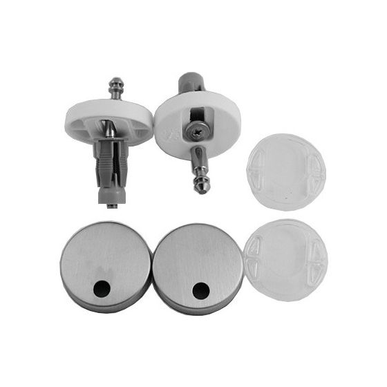 Duravit Scharnier-Set für WC-Sitz mit Absenkautomatik, Edelstahl, 0061621000