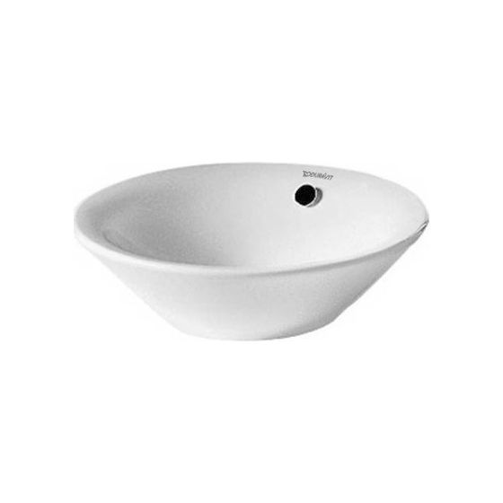 Duravit Starck 1 Aufsatzbecken 330mm, Weiß Hochglanz, WonderGliss, rund, ohne HLB, mit Überlauf, Überlaufclip