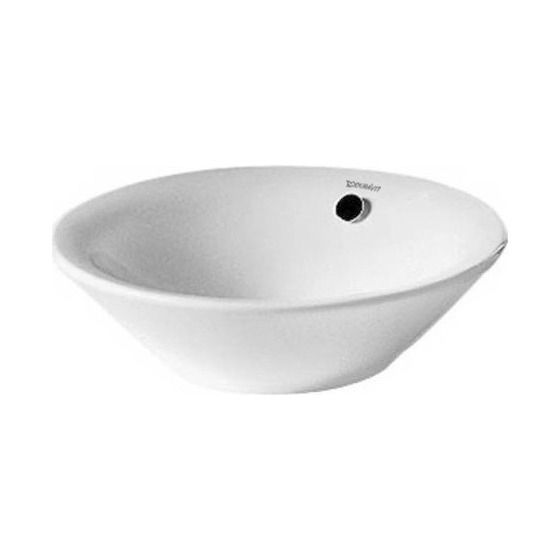 Duravit Starck 1 Aufsatzbecken 530mm, Weiß Hochglanz, WonderGliss, Konisch, ohne HLB mit Überlauf, Überlaufclip