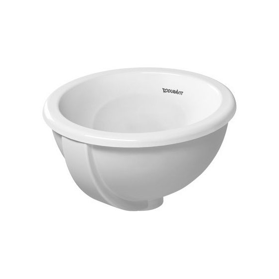 Duravit Architec Einbauwaschtisch 335x335x195mm, Weiß Hochglanz, ohne HLB, mit Überlauf, Einbau von oben, Von unten glasiert