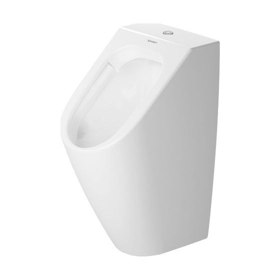 Duravit ME by Starck Urinal 350x300x585mm Weiß Hochglanz HYG Rimless, Absauger, verdeckter Abgang, waagerecht