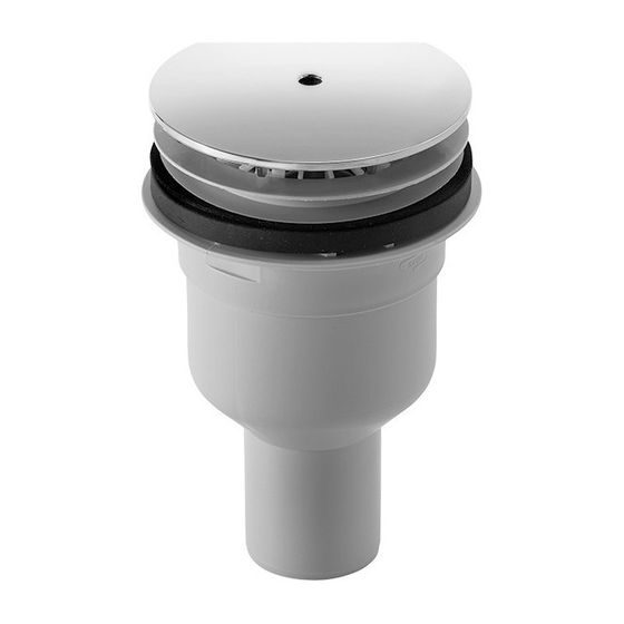 Duravit Universal Duschwannenablauf aus Kunststoff 100x100x180mm, Chrom glänzend, senkrecht, Sperrwasserhöhe 50mm, 66l/min