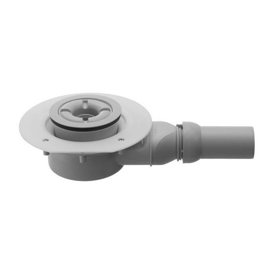 Duravit Universal Duschwannenablauf aus Kunststoff 200x300x80mm, Weiß, waagerecht, Sperrwasserhöhe 50mm, 36l/min