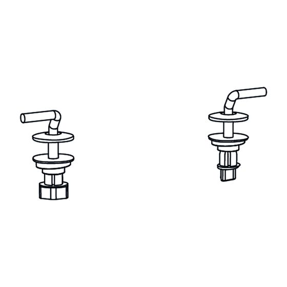 Duravit Scharnier-Set für WC-Sitz ohne Absenkautomatik, Edelstahl, 0061391000
