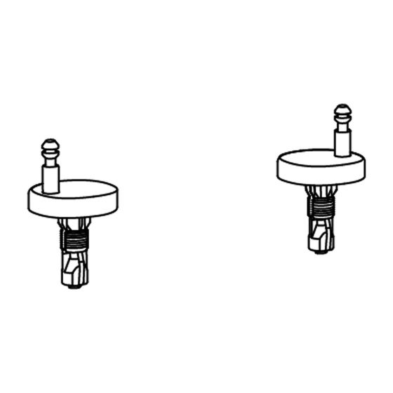 Duravit Scharnier-Set für WC-Sitz mit Absenkautomatik, Kunststoff, 0061571000