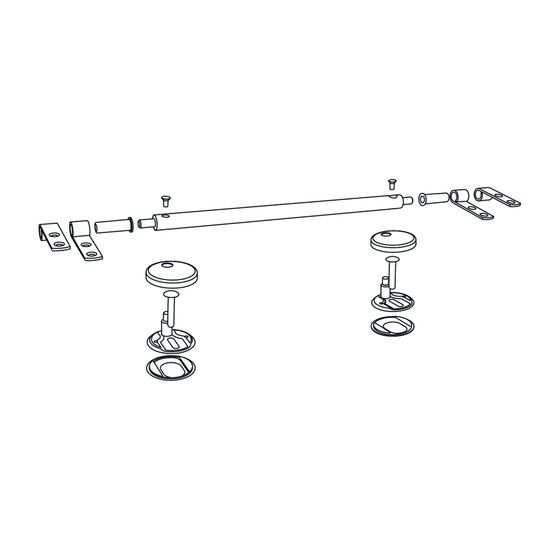 Duravit Scharnier-Set für WC-Sitz ohne Absenkautomatik, Edelstahl, 0061601000