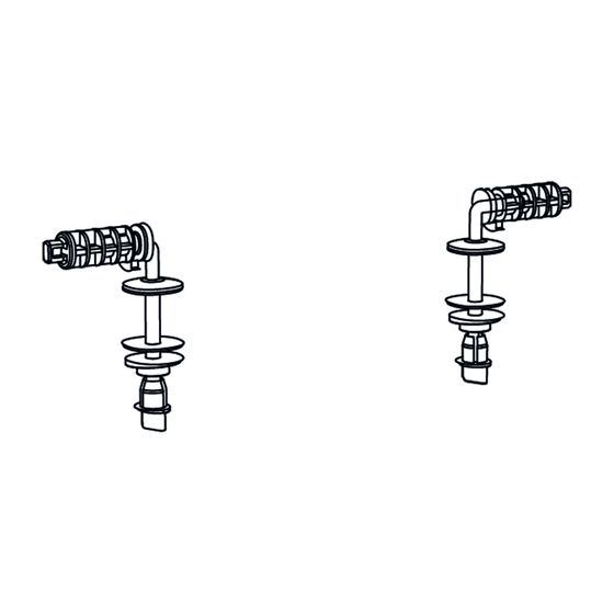 Duravit Scharnier-Set für WC-Sitz ohne Absenkautomatik, Edelstahl, 0061731000