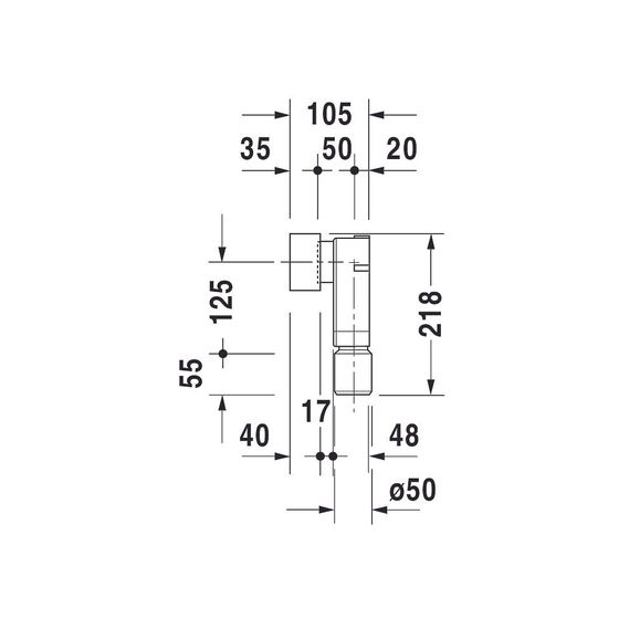 Duravit Unterputzsiphon 185x255x120mm für Waschtisch Architec, inkl. Anschlusszubehör