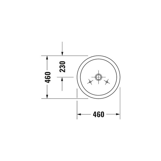 Duravit Starck 1 Aufsatzbecken 460mm, Weiß Hochglanz, rund, ohne Überlauf und HLB, Geschliffen