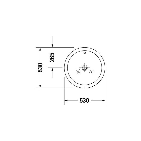 Duravit Starck 1 Aufsatzbecken 530mm, Weiß Hochglanz, WonderGliss, rund, ohne HLB mit Überlauf, Überlaufclip