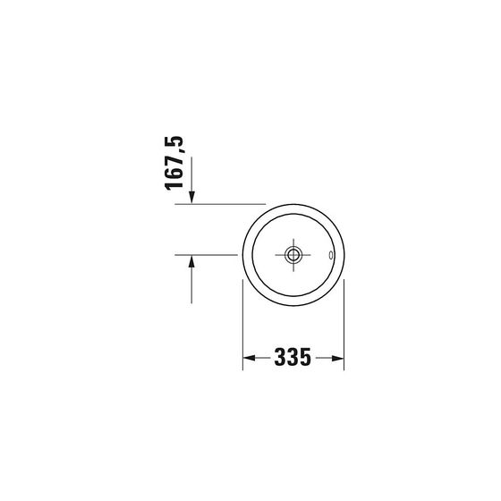Duravit Architec Einbauwaschtisch 335x335x195mm, Weiß Hochglanz, ohne HLB, mit Überlauf, Einbau von oben, Von unten glasiert