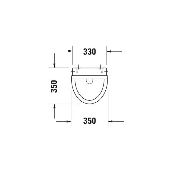 Duravit Starck 3 Urinal 350x330x575mm Weiß Hochglanz HYG geschlossen, Absauger, Zulauf hinten, waagerecht