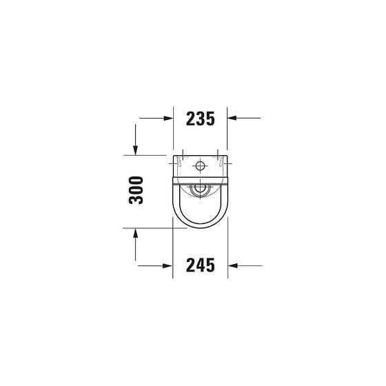 Duravit Starck 3 Urinal 300x245x700mm Weiß Hochglanz HYG Rimless, Verdrängung, verdeckter Abgang, waagerecht
