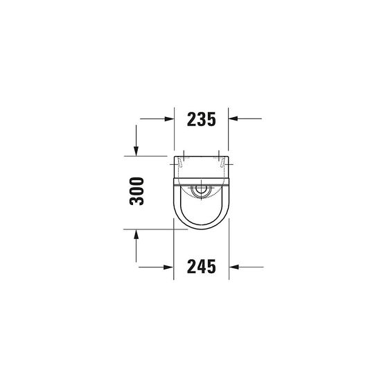 Duravit Starck 3 Urinal 300x245x700mm Weiß Hochglanz WonderGliss, Rimless, Verdrängung, ohne Fliege, Zulauf hinten, waagerecht
