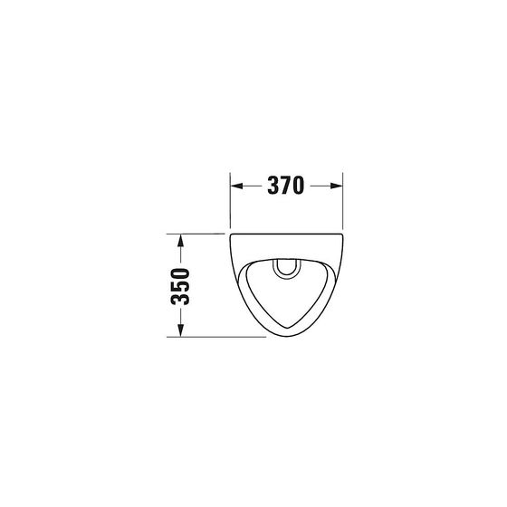 Duravit Design Classics Urinal 350x370x705mm Weiß Hochglanz WonderGliss geschlossen, Absauger, Zulauf hinten, waagerecht