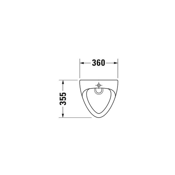 Duravit Design Classics Urinal 355x360x510mm Weiß Hochglanz geschlossen, Absauger, verdeckter Abgang, waagerecht