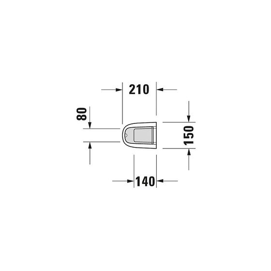Duravit Starck 3 Standsäule aus Keramik 210x150x705mm, Weiß Hochglanz, bodenstehend, für 030065/60/55 u.030480/70/10