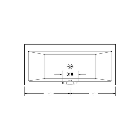 Duravit Universal Wannengriff 56x311x45mm, Chrom