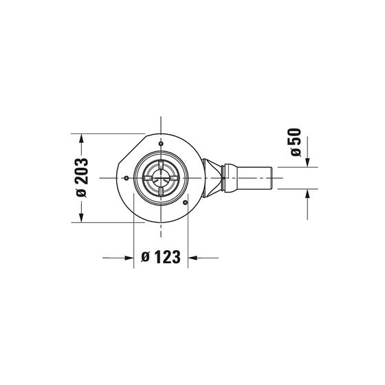 Duravit Universal Duschwannenablauf aus Kunststoff 200x300x80mm, Weiß, waagerecht, Sperrwasserhöhe 50mm, 36l/min
