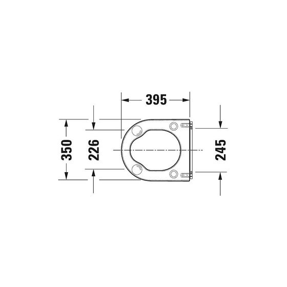 Duravit Starck 3 WC-Sitzring, Weiß Hochglanz, 404x46x350mm, Winkelpuffer, durchgehende Scharnierwelle, Edelstahl-Scharniere