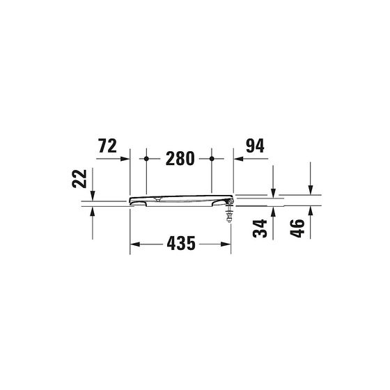 Duravit WC-Sitz, Weiß Hochglanz 360x440x40mm, ohne Absenkautomatik, Edelstahl-Scharniere, überlappend