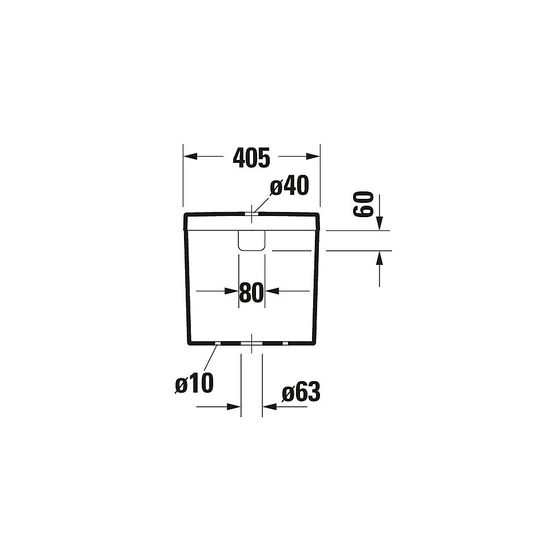 Duravit Darling New Spülkasten aus Keramik 160x405x395mm, Weiß, 6/3l, Dual Flush, Wasseranschluss unten/L 3/8