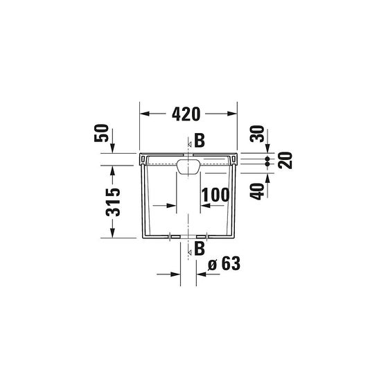 Duravit Serie 1930 Spülkasten aus Keramik 175x420x365mm, Weiß, WonderGliss, 6/3l, Dual Flush, Wasseranschluss unten/L 3/8