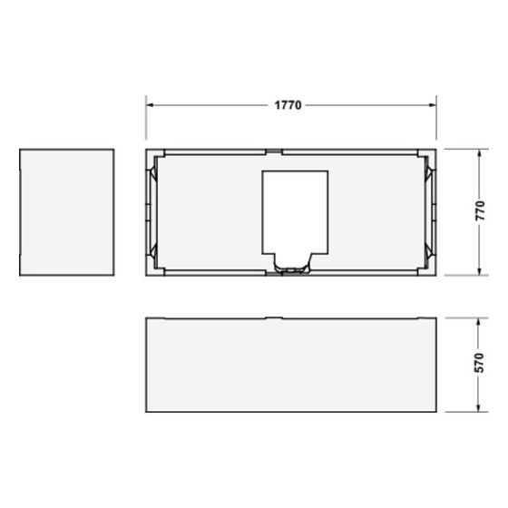 Duravit Qatego Wannenträger 570x770x1770mm