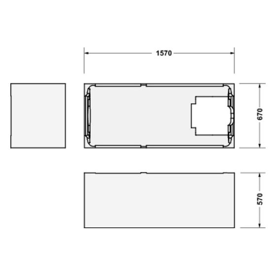 Duravit Qatego Wannenträger 580x720x1570mm