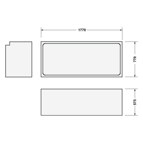 Duravit Qatego Wannenträger 580x770x1770mm
