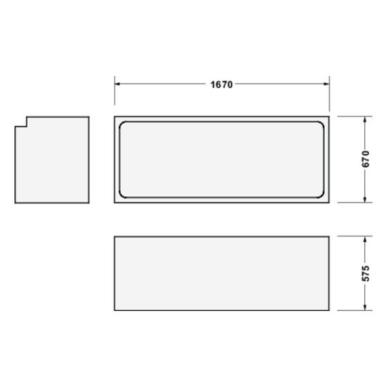 Duravit Qatego Wannenträger 580x670x1670mm
