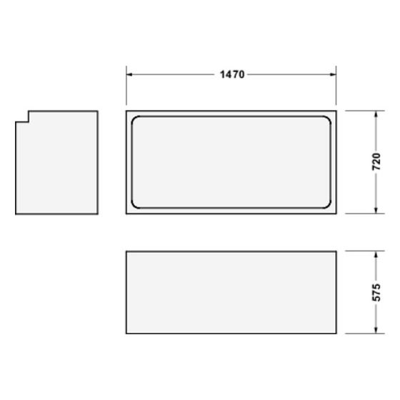 Duravit Qatego Wannenträger 580x720x1470mm