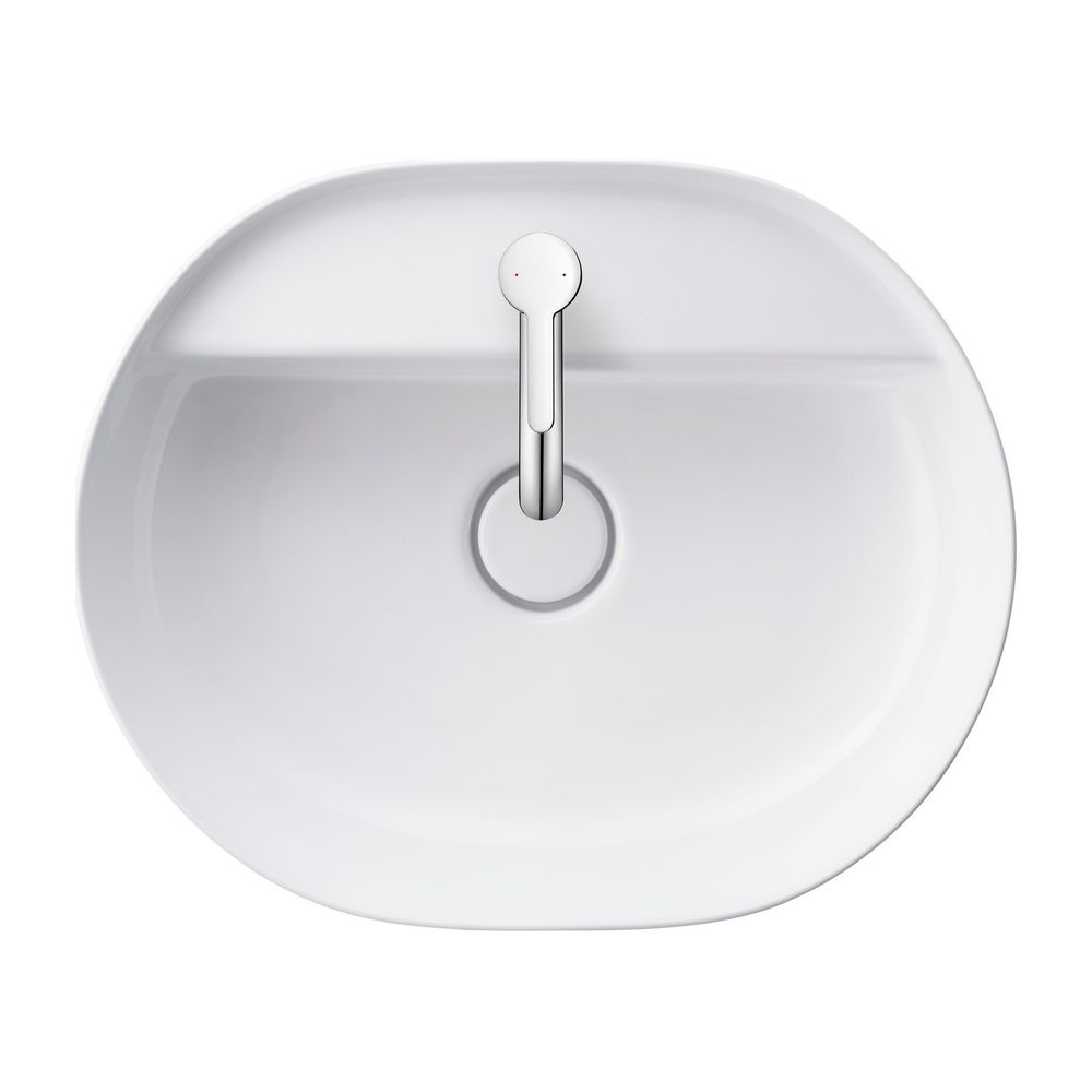 Duravit Luv Aufsatzbecken 500mm, Weiß Hochglanz, DuraCeram, Oval, mit HLB ohne Über... DURAVIT-0380500000 4053424901008 (Abb. 1)