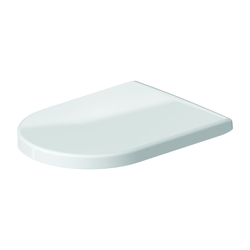 Duravit Starck 3 WC-Sitz Weiß Hochglanz 430x50x450mm, ohne Absenkautomatik, Edelsta... DURAVIT-0067710000 4021534433450 (Abb. 1)