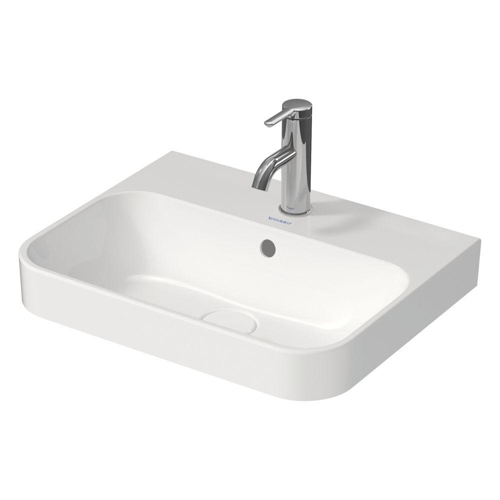 Duravit Happy D.2 Plus Aufsatzbecken 500mm, Weiß Hochglanz, Rechteckig, mit HLB/Übe... DURAVIT-2360500000 4053424701707 (Abb. 4)
