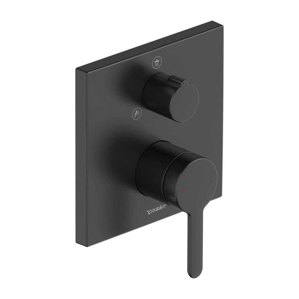 Duravit C.1 Einhebel-Brausemischer Unterputz, Anzahl Verbraucher 2, Mattschwarz, ... DURAVIT-C14210011046 4053424891101 (Abb. 1)