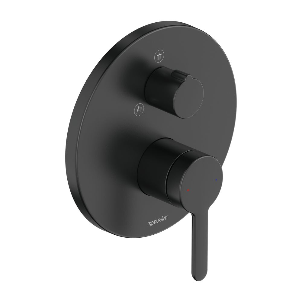 Duravit C.1 Einhebel-Brausemischer Unterputz, Anzahl Verbraucher 2 Mattschwarz, H... DURAVIT-C14210012046 4053424891118 (Abb. 1)