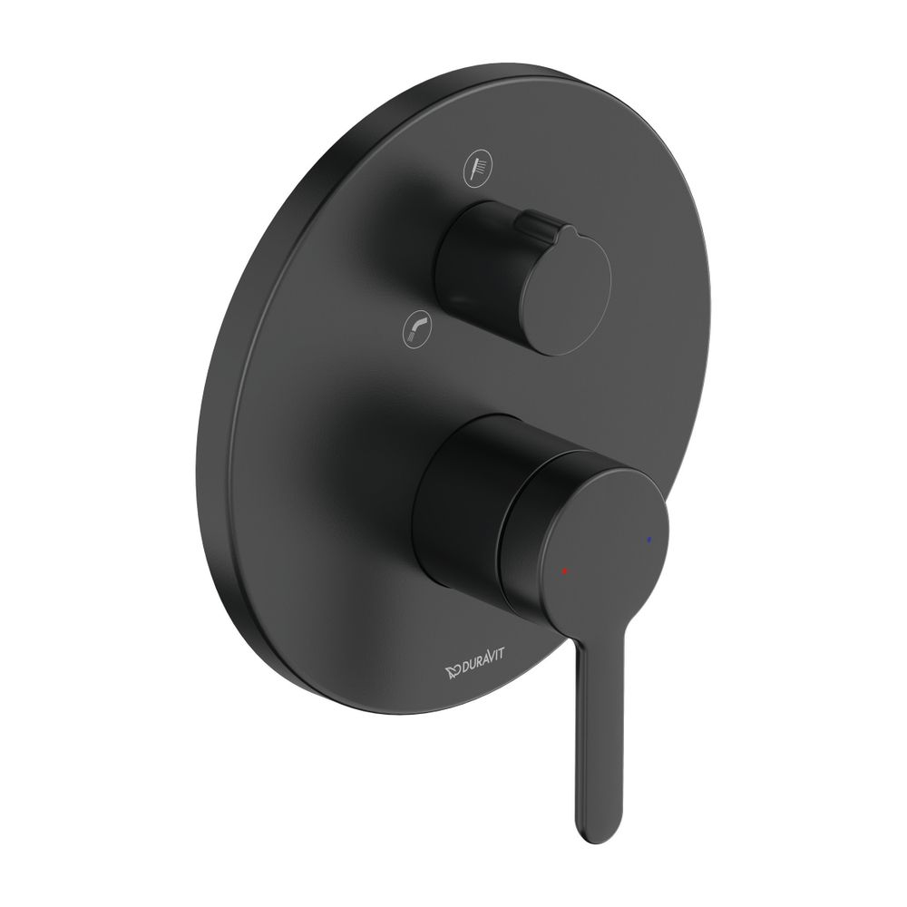 Duravit C.1 Einhebel-Wannenmischer Unterputz, 2 Verbraucher, Mattschwarz, Wannen.... DURAVIT-C15210012046 4053424891279 (Abb. 1)