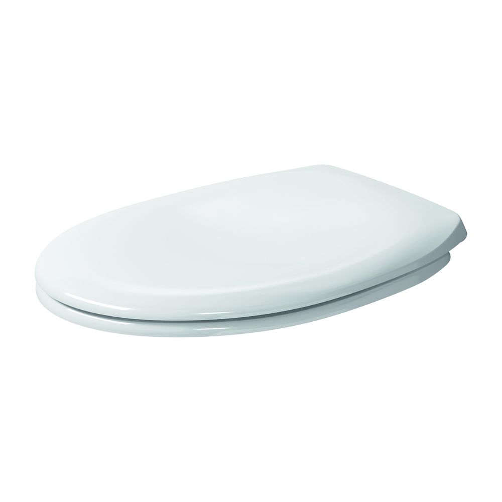 Duravit WC-Sitz, Oval, Weiß Hochglanz 376x43x446mm, ohne Absenkautomatik, Edelstahl... DURAVIT-0064200000 4021534005954 (Abb. 1)