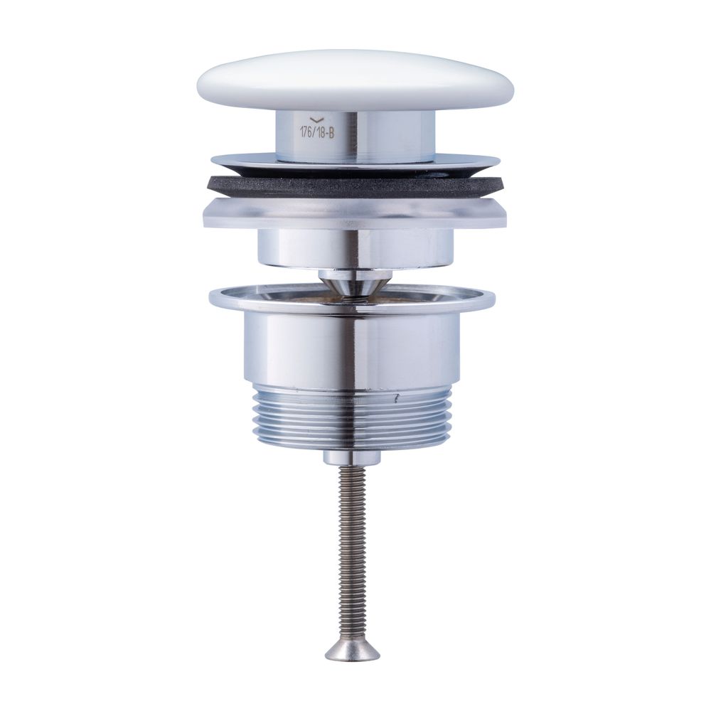 Duravit Push-open Ventil Universal, Weiß glänzend, mitt keramischer Ventilabdeckhau... DURAVIT-0050790000 4053424679785 (Abb. 1)