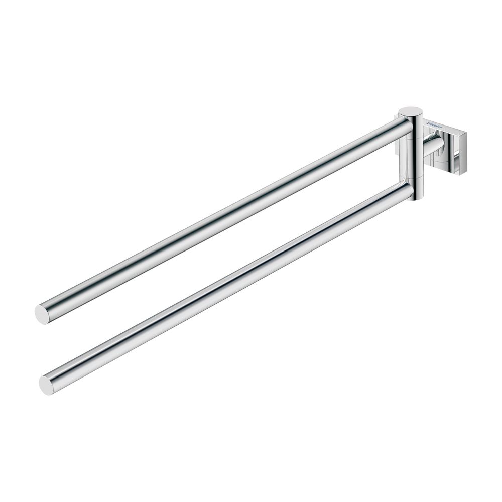 Duravit Karree Handtuchhalter 68x450x75mm, Chrom, Messing, 2 Arme, mit Befestigungs... DURAVIT-0099581000 4021534901133 (Abb. 3)