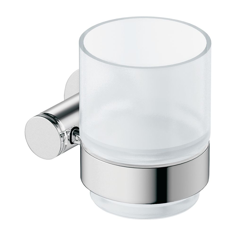 Duravit D-Code Zahnputzbecher 102x118x97mm, Chrom/Mattweiß, Schraubbefestigung, wan... DURAVIT-0099201000 4021534636172 (Abb. 2)