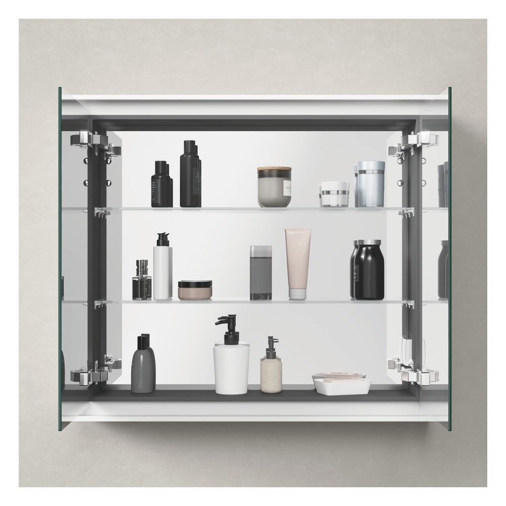 Duravit L-Cube Spiegelschrank Wandmontage 155x800x700mm, Graphit, 2 Türen L/R,... DURAVIT-LC7551049492000 4067116103984 (Abb. 4)
