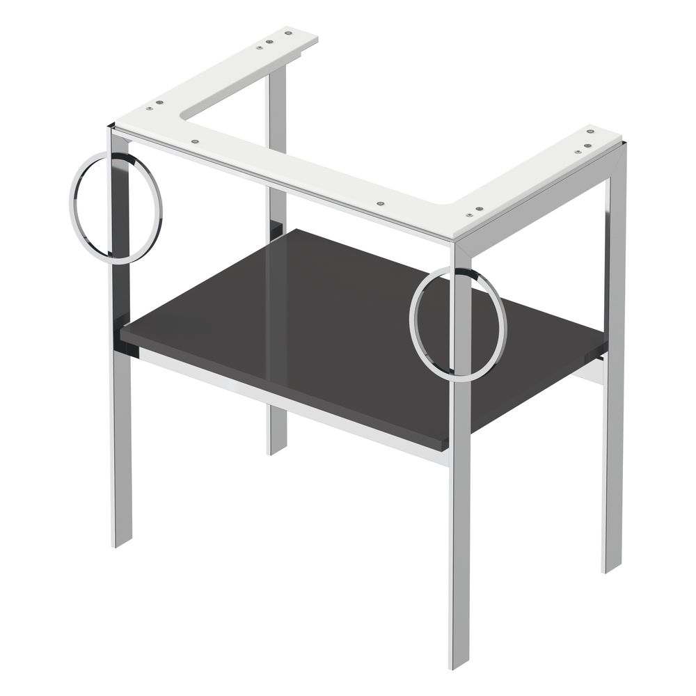 Duravit White Tulip Metallkonsole 450x684x760mm Graphit HG, 1 Ablagefläche, 2 Hand... DURAVIT-WT4546BH1H1 4063382127709 (Abb. 6)