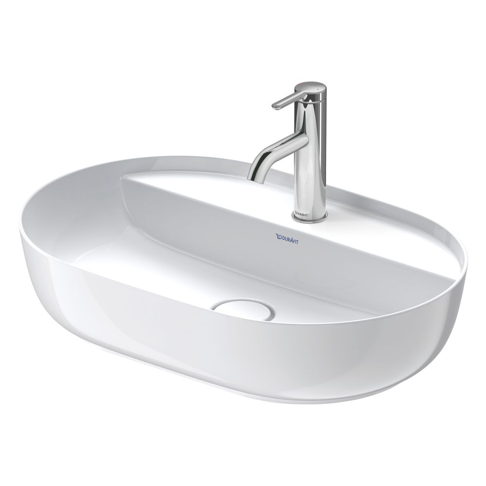 Duravit Luv Aufsatzbecken 600mm, Weiß Hochglanz, DuraCeram, Oval, mit HLB ohne Über... DURAVIT-0380600000 4053424177168 (Abb. 9)