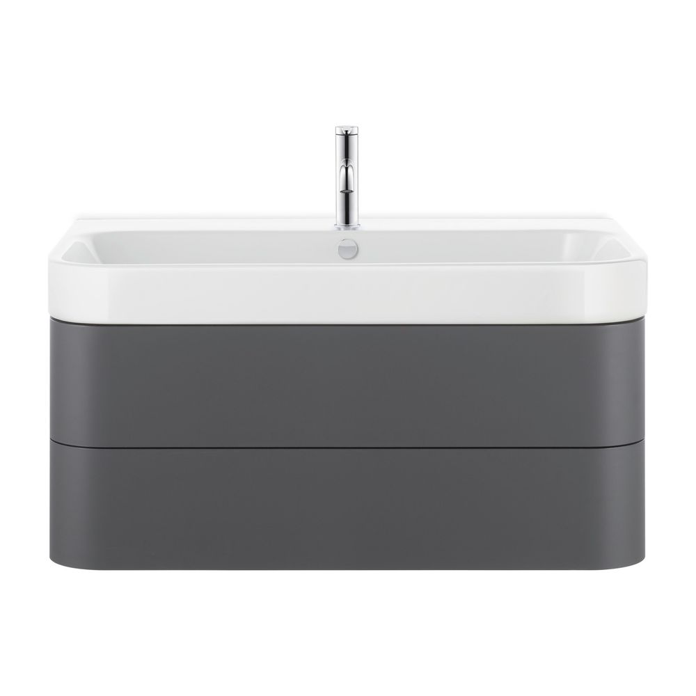 Duravit Happy D.2 Waschtisch 505x1000x170mm, WonderGliss, Weiß Hochglanz, Rechteck... DURAVIT-23181000001 4021534855924 (Abb. 1)
